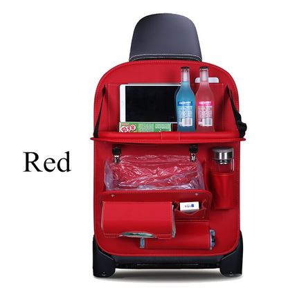 Leather Car Seat Organizer with Tray